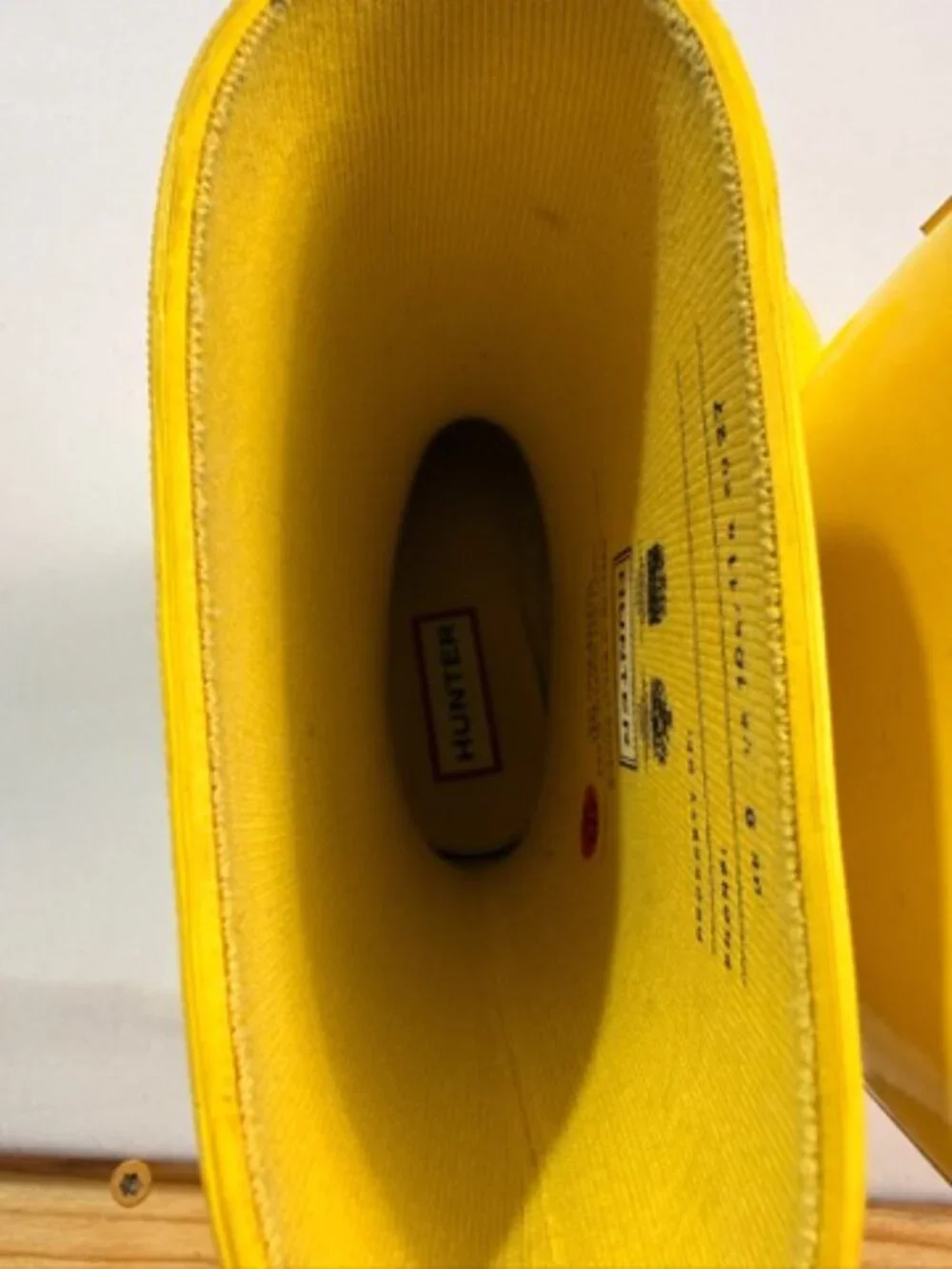 HUNTER Kids Original Yellow Rain Boots Wellington Waterproof Size 10C